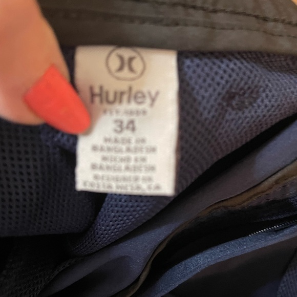 Hurley Shorts SZ 34 All Day Hybrid 4-Way Stretch Navy Reg fit 4 pockets no iron - Picture 5 of 10